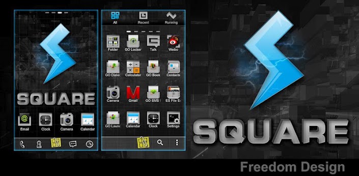 Square GO Launcher EX Theme - красивая тема