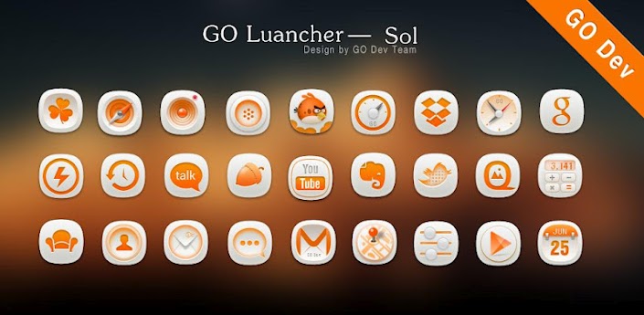Sol GO Launcher EX Theme - красивая тема
