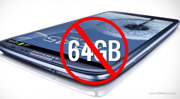 Смартфона Samsung Galaxy S III 64 Гб не будет